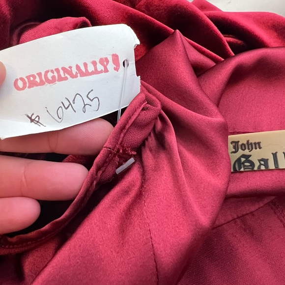 NWT! $6425 1 of a kind! John Galliano silk red velvet cutout embroidered beaded - Picture 17 of 17